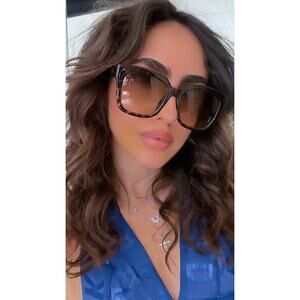 NEW Gucci GG1338S Havana Brown Square Sunglasses